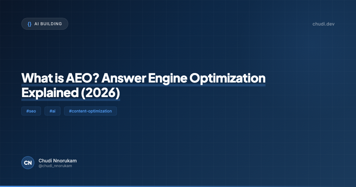 What is AEO? Answer Engine Optimization Explained (2026)