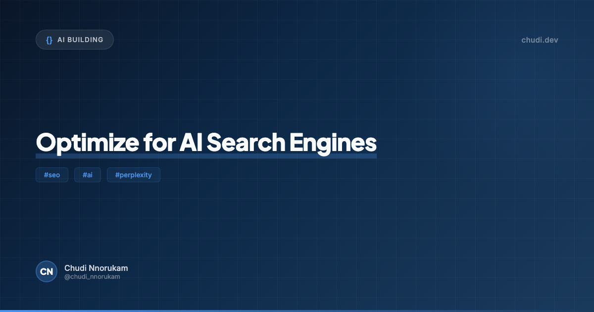 Optimize for AI Search Engines