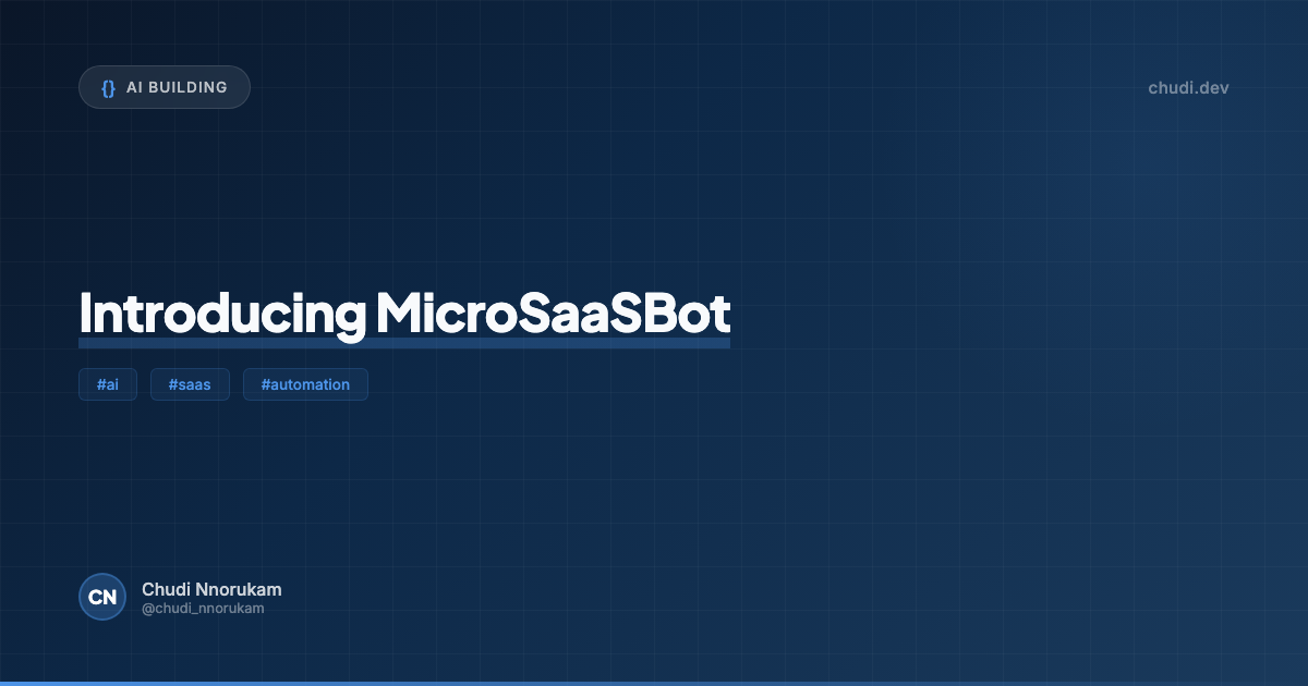 Introducing MicroSaaSBot