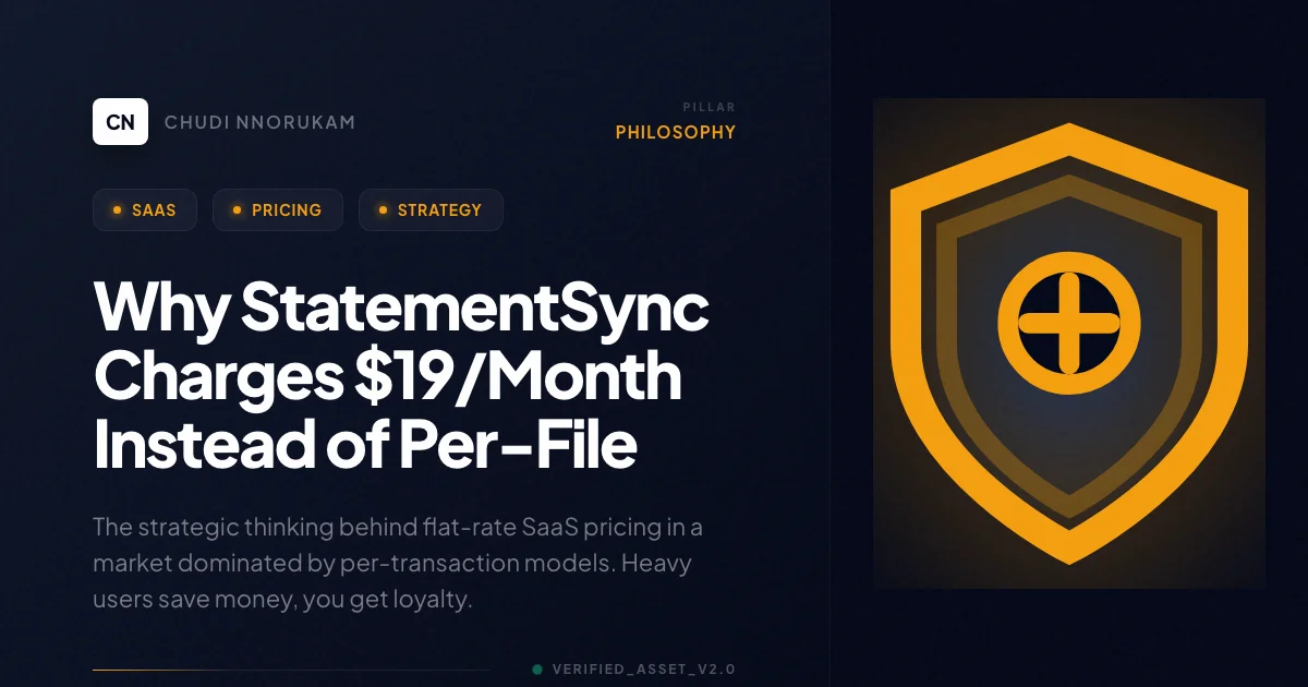 Why StatementSync Charges $19/Month Instead of Per-File