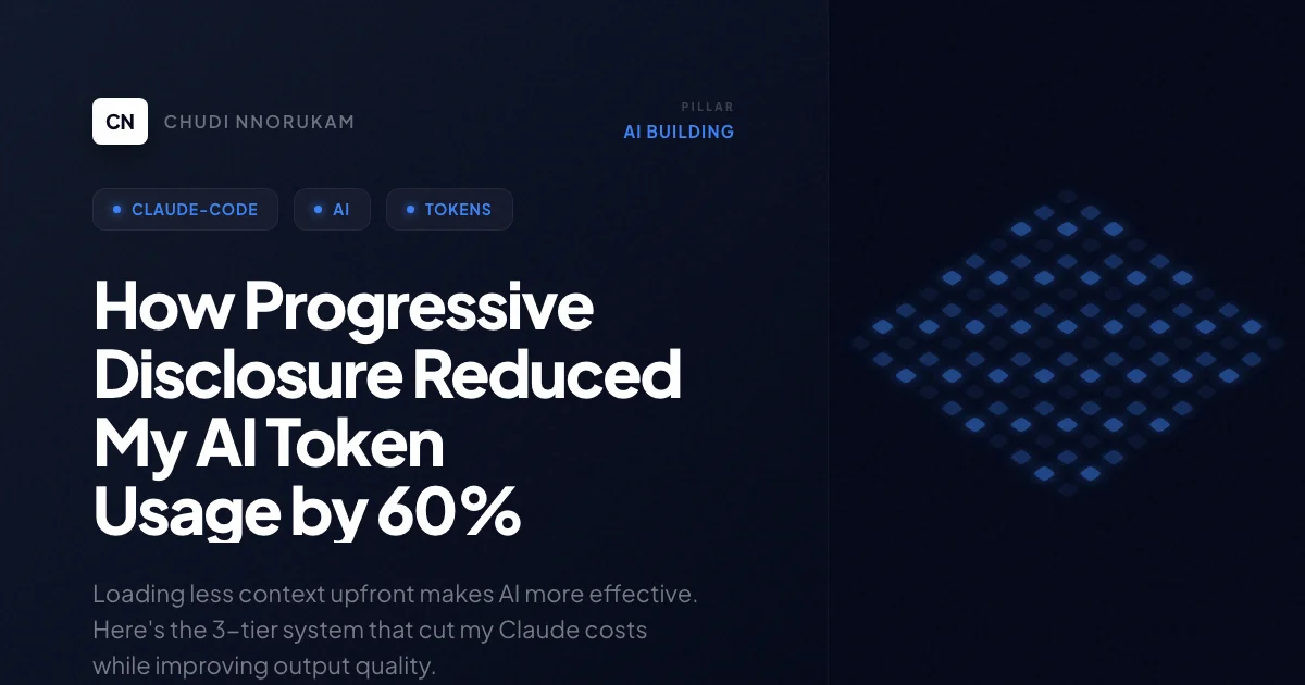 How Progressive Disclosure Reduced My AI Token Usage by 60%