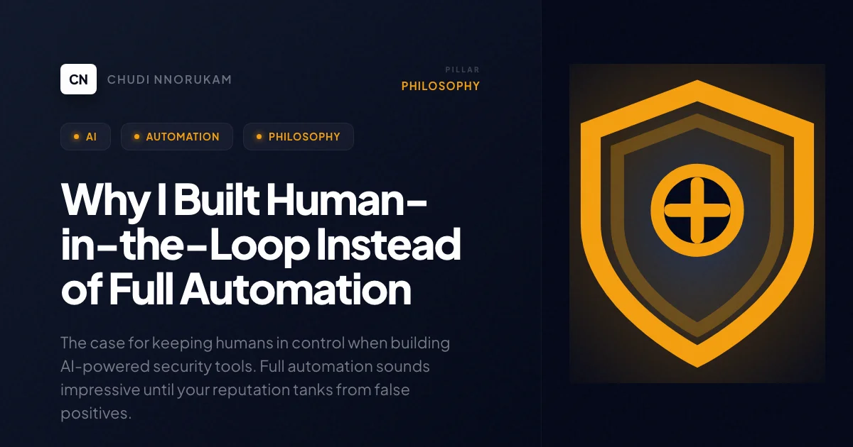 Why I Built Human-in-the-Loop Instead of Full Automation